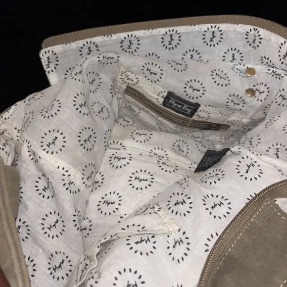 Myra 1930 Classic Messenger Bag Purse Leather Cowhide Canvas Boho Bag Cow Y2K - Picture 6 of 6